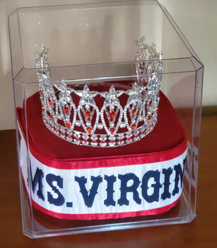 Personalized Display Case for Crown and Sash - 10"x10"x10"
