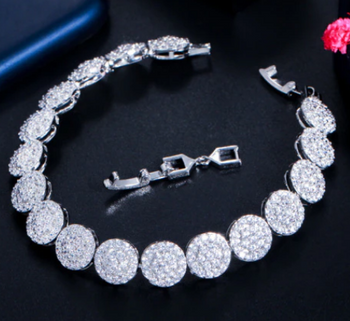Shiny Micro Pave CZ Bracelet -  Silver or Gold
