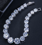 Luxury CZ Bracelet -  Silver