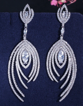 Stunning Drop CZ Luxury Earrings