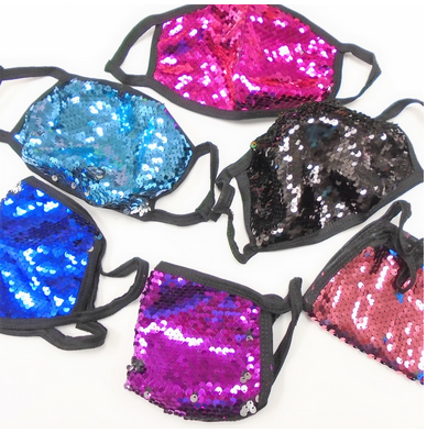 Sequin Fashion Protective Masks - 6 HOT COLORS!