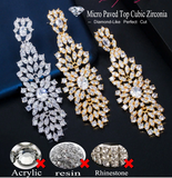 European Drop CZ Luxury Earrings - Gold or Silver