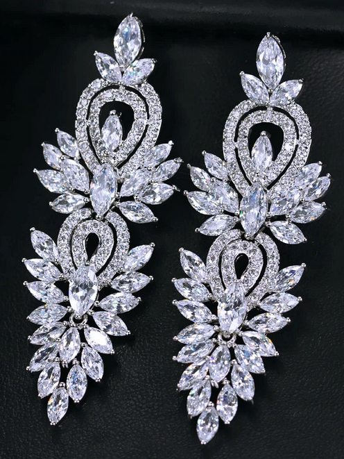 Vintage Gorgeous Drop CZ Luxury Earrings – Holly Hardwick Crowns