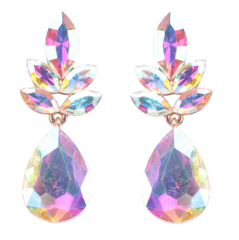 Drop Stone Pierced Earrings