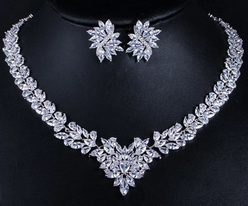 Elegant CZ Necklace & Earring Set