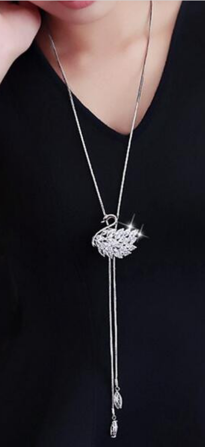 Crystal 2025 swan necklace