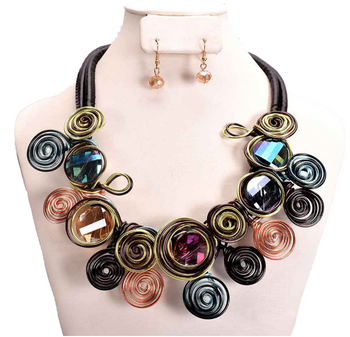 Spiral Wire Trend Necklace Set