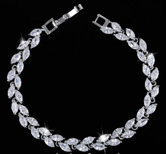 Trendy CZ Bracelet -  Silver