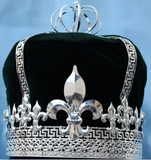 Norwich Crown - Gold or Silver with Red, Blue, Purple, Green, White or Black Velvet