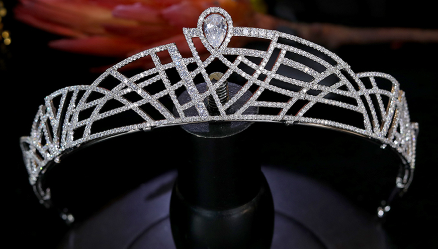 GEOMETRIC CZ TIARA – Holly Hardwick Crowns