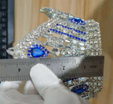 NEW! SAPPHIRE BLUE Accented Pageant Crown
