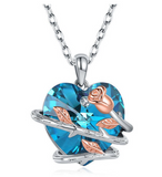 NEW! 2023 Daughters of the Nile Crystal Heart Wrapped in a ROSE Necklace