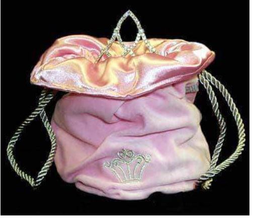 Velvet Crown Bags -  Pink, Red, or Royal Blue
