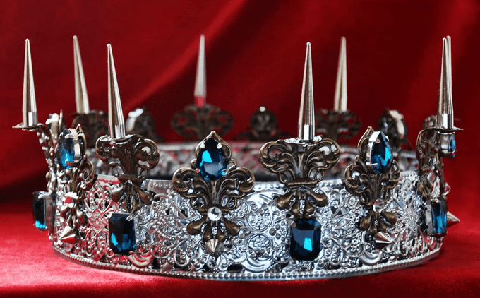 ASHTON Spiked Silver Male Crown