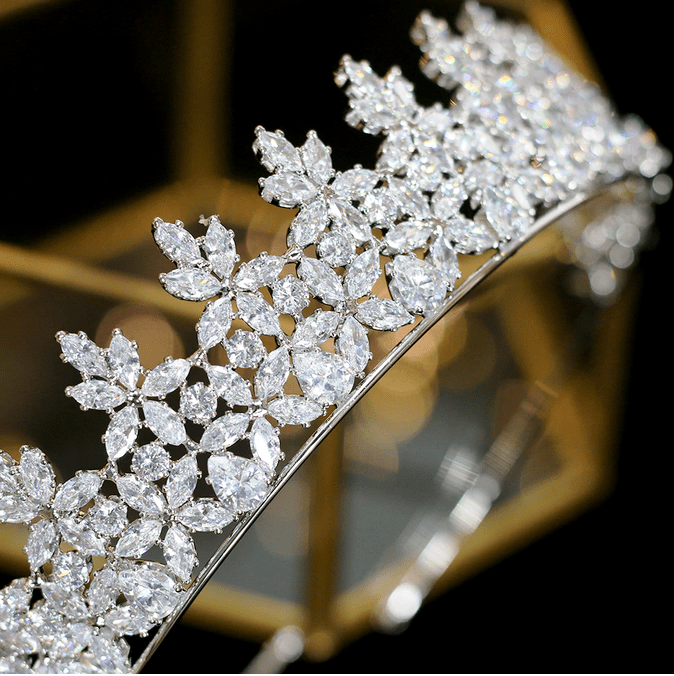 Clementine CZ Tiara - Gold or Silver