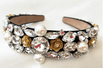 Decorative Crystals and Pearls Headband