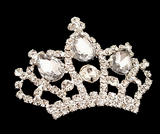 Fashion Crown Pin - Clear or Red