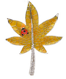 Ladybug Maple Leaf Pin