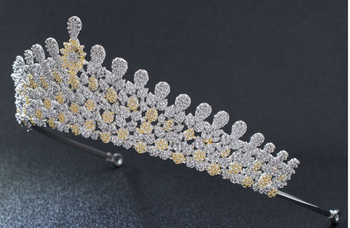 The Herditary CZ Tiara - Silver or Two-Tone