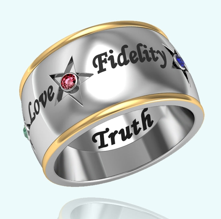 OES Friendship Ring - Two Tone