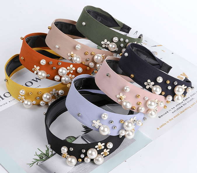 Pearly Floral Headbands - 8 colors!