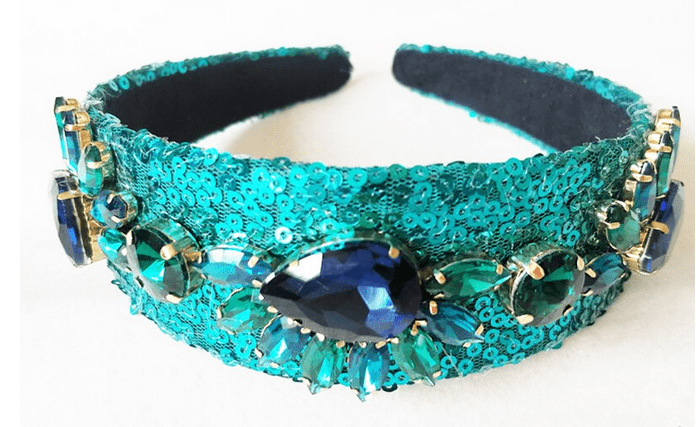 Reverse Sequin Crystal Headband