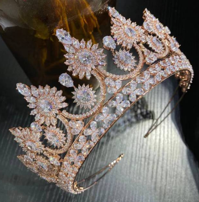 Royal Sun CZ Tiara - Gold, Silver or Rose Gold – Holly Royal Sun CZ Tiara - Gold, Silver or Rose Gold – Holly