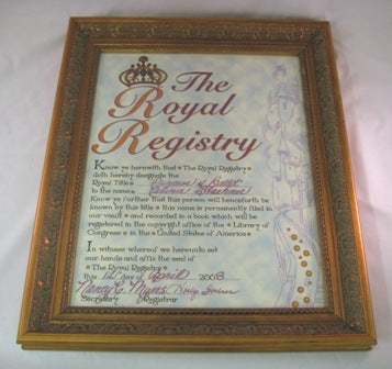 The Royal Registry Title Package