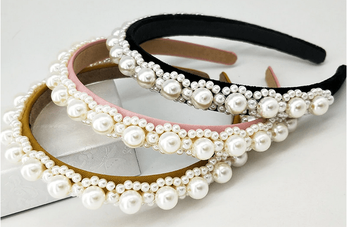 Small Pearl Cluster Headband - 3 colors!