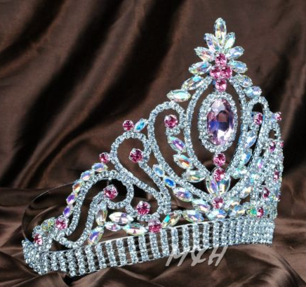 Inspired Tiara - All clear, Pink/AB or Blue Accents