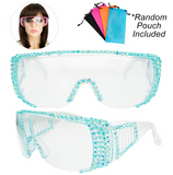 Rhinestone Pave Protective Safety Goggles - 10 Colors!
