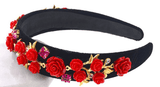 Vintage Red Rose Headband/Earring Set