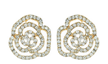 Rose Earrings - Gold, Silver, Aurora Borielis